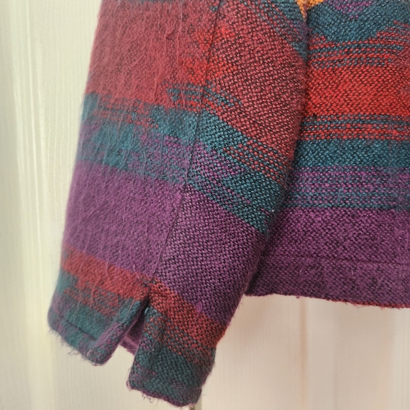 Coldwater Creek Vibrant Southwestern Blazer PS Vintage Tapestry Orange Purple - Picture 7 of 14